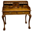 Pemberly Row Contemporary Escritoire Secretary Desk in Light Brown Walnut