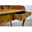 Pemberly Row Contemporary Escritoire Secretary Desk in Light Brown Walnut