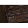 Pemberly Row Loft Caster Wheel End Table -Rustic Brown(Set of 2)