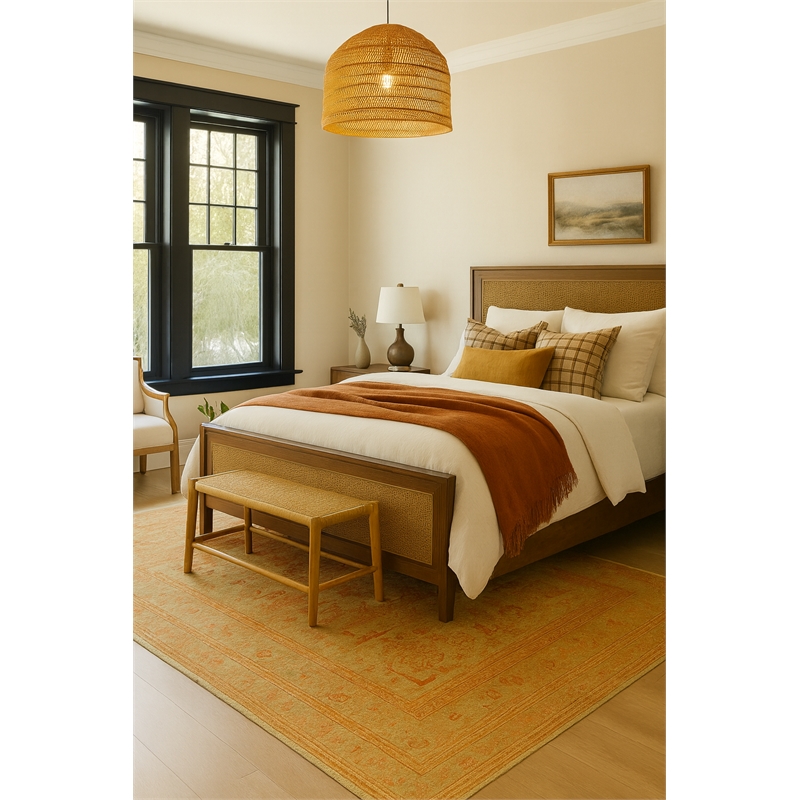 Pemberly Row Ushak Soft Washable Non Slip Area Rug (3' x 5')