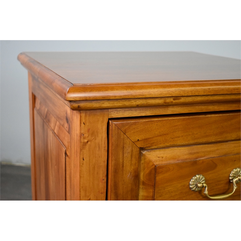 Pemberly Row Contemporary 2 Drawer File Cabinet in Light Brown Walnut