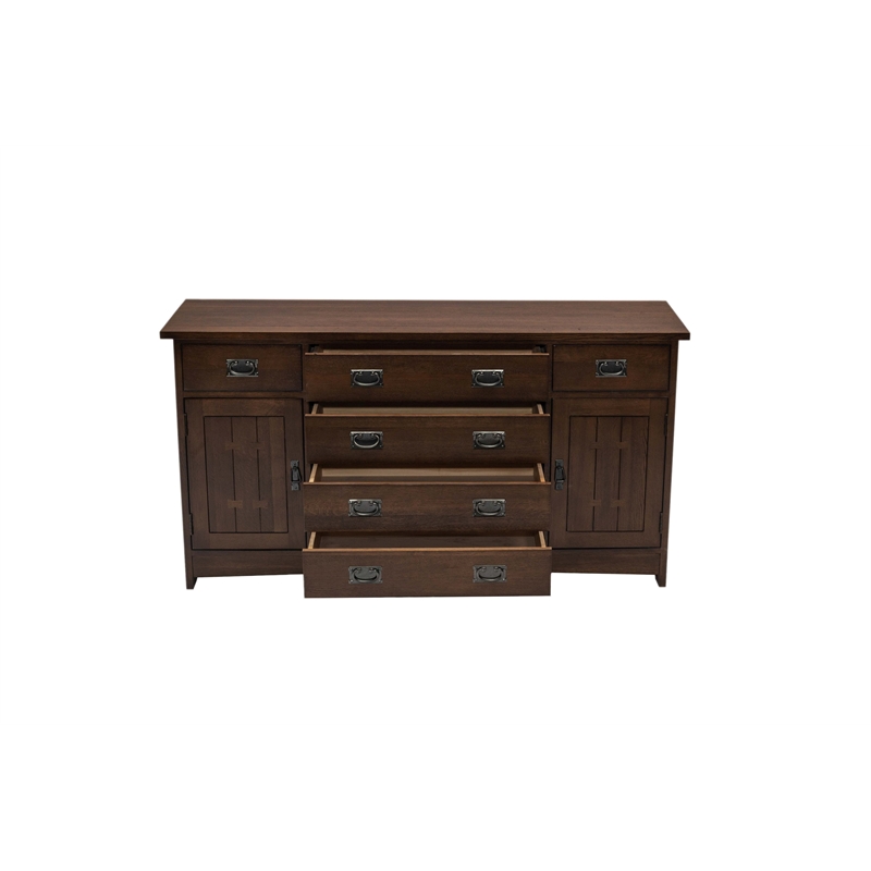 Pemberly Row Contemporary Mission 6-Drawer 62