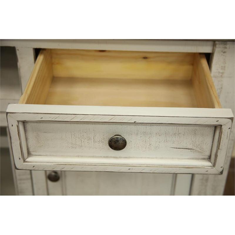 Pemberly Row Contemporary Solid Pine Wood 80