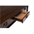 Pemberly Row Mission Crofter Style 6 Drawer Coffee Table in Walnut