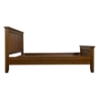 Pemberly Row Contemporary Mission Oak Slat Queen Bed in Cherry
