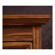 Pemberly Row Contemporary 3 Drawer Nightstand in Brown Wax (Set of 2)