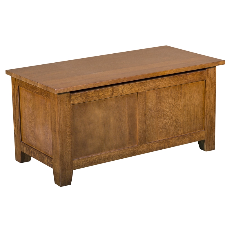 Pemberly Row Contemporary Mission Solid Oak Trunk - Michael's Cherry