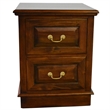 Pemberly Row Contemporary 2 Drawer File Cabinet in Brown Walnut