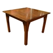 Pemberly Row Mission Style White Oak Square Dining Table in Walnut
