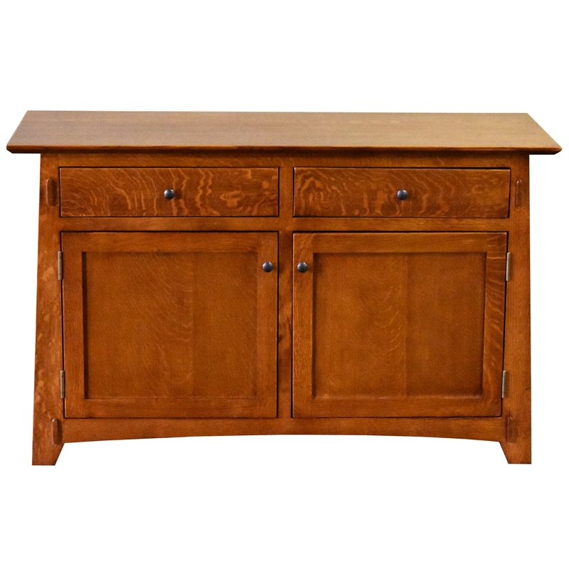 Pemberly Row Mission Solid Quarter Sawn Oak Cabinet in Cherry