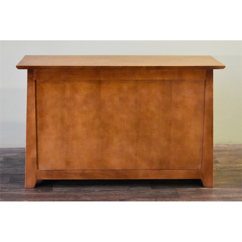 Pemberly Row Mission Solid Quarter Sawn Oak Cabinet in Cherry