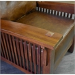 Pemberly Row Contemporary Mission Arm Chair & Ottoman in Chestnut