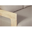 Pemberly Row Outdoor Solid Teak Wood Love seat Natural in Gray