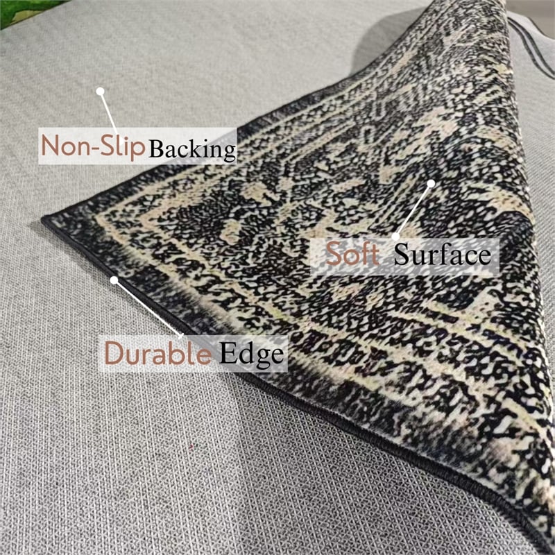 Pemberly Row Tibet Soft Washable Non Slip Area Rug (8' x 10')