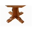 Pemberly Row Mission Solid Oak Mouse Detail End Table in Walnut