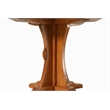 Pemberly Row Mission Solid Oak Mouse Detail End Table in Walnut
