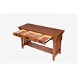 Pemberly Row Mission 3 Drawer Crofter Style Console Table in Cherry