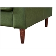 Pemberly Row High Density Sponge Foam Eco Leather Arm Chair in Green