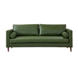Pemberly Row High Density Sponge Foam Eco Leather Sofa in Green