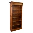 Pemberly Row Contemporary Open Bookcase in Light Brown Walnut