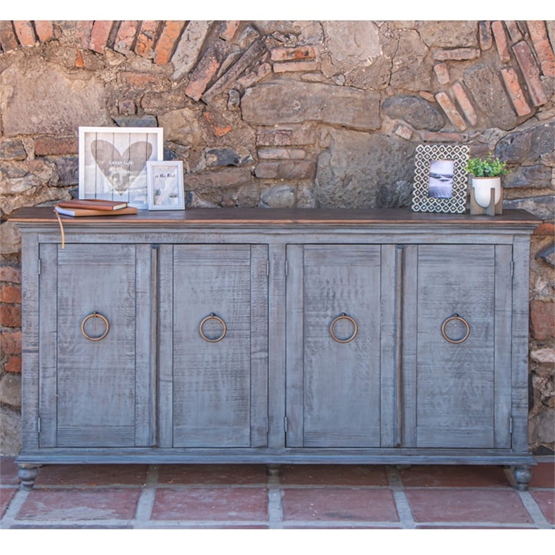 Pemberly Row Contemporary Solid Pine Wood 73