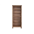 Pemberly Row Contemporary Solid Mango Wood Bookcase in Brown