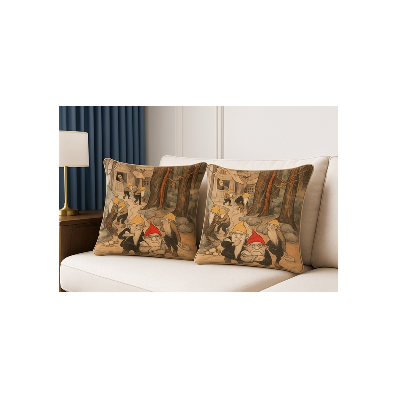 Pemberly Row Luxury Arts & Crafts Sofa Cushion Cover Only in Multi Color