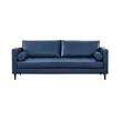 Pemberly Row High Density Sponge Foam Eco Leather Sofa in Blue