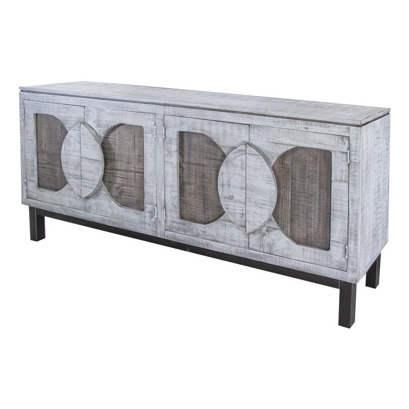 Pemberly Row Two-Tone Solid Wood Sideboard / Console in White