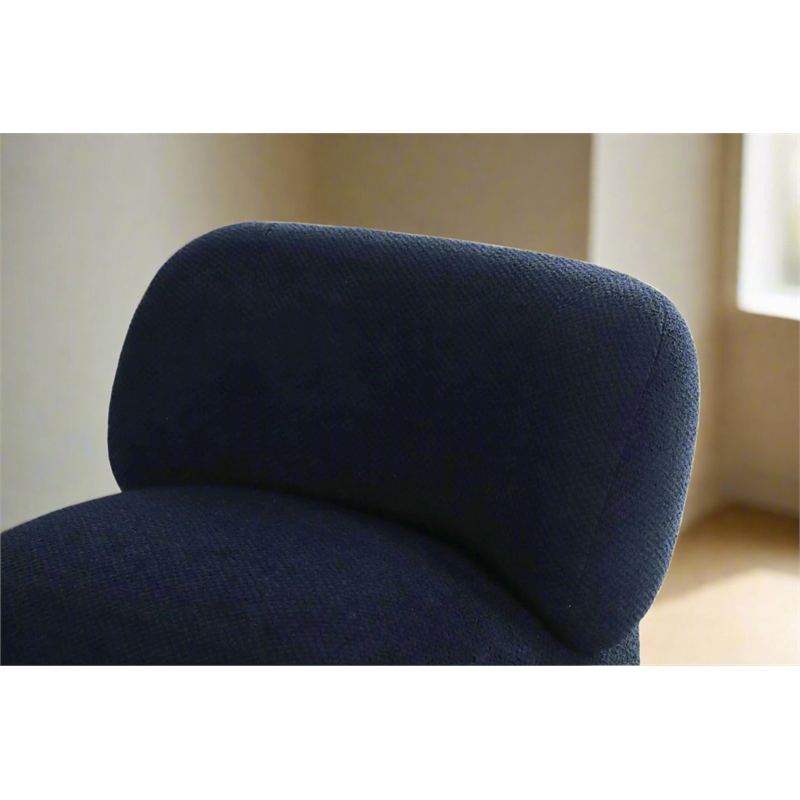 Pemberly Row Mid-Century Modern Swivel Livingroom Chair in Blue