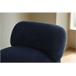 Pemberly Row Mid-Century Modern Swivel Livingroom Chair in Blue