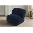 Pemberly Row Mid-Century Modern Swivel Livingroom Chair in Blue