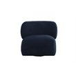 Pemberly Row Mid-Century Modern Swivel Livingroom Chair in Blue