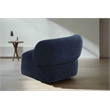 Pemberly Row Mid-Century Modern Swivel Livingroom Chair in Blue