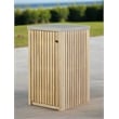 Pemberly Row Contemporary Outdoor Solid Teak Natural Look Wood Cabinet
