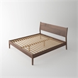 Pemberly Row Mid-Century Solid Black Walnut King Bedroom Set