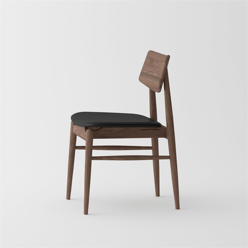Pemberly Row Contemporary Black Walnut Dining Chair (Set of 4)