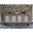Pemberly Row Two-Tone Solid Wood Sideboard / Console in Gray