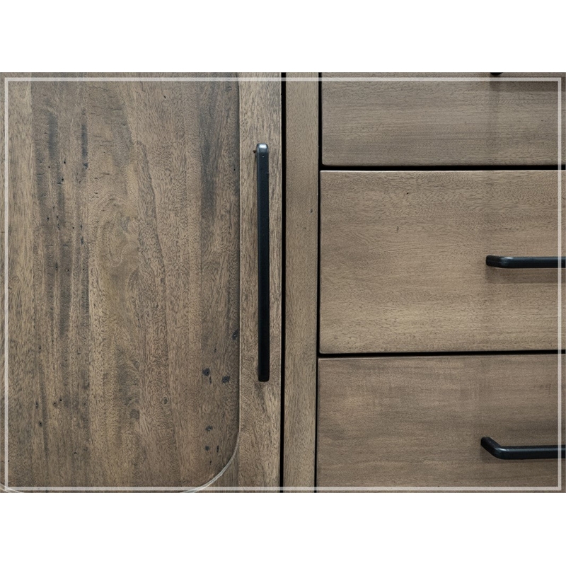 Pemberly Row Solid Wood Multi purpose Console/ Sideboard in Brown