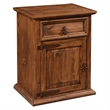 Pemberly Row Contemporary 1 Door-Drawer Nightstand in Brown (Set of 2)