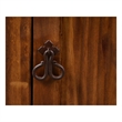 Pemberly Row Contemporary 1 Door-Drawer Nightstand in Brown (Set of 2)