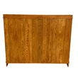 Pemberly Row Contemporary Mission Oak 3 Door Display Bookcase in Cherry