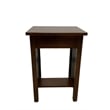 Pemberly Row Contemporary Mission 1 Drawer Spindle End Table in Walnut