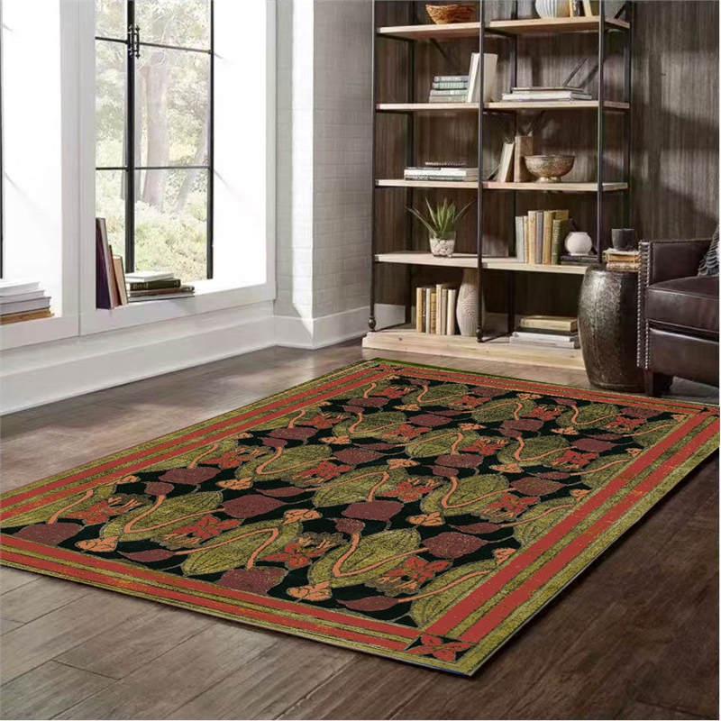 Pemberly Row Arts and Crafts Soft Washable Non Slip Area Rug (9' x 12')