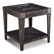 Pemberly Row Contemporary Solid Wood Open End Table in Black