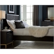 Pemberly Row Contemporary King Bedroom Set in Black and Gold