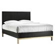 Pemberly Row Contemporary King Bedroom Set in Black and Gold