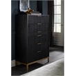 Pemberly Row Contemporary King Bedroom Set in Black and Gold