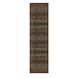 Pemberly Row Arts and Crafts Soft Washable Non Slip Area Rug (2'7&quot x 9')