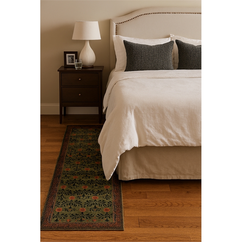 Pemberly Row Arts and Crafts Soft Washable Non Slip Area Rug (2'7